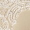 1 Yard Ivory Flowers and Oval Shapes Scalloped Netted Beads and Sequins Bridal Veil Lace Trim